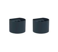 Forlight Axis Round - 2 Apliques de pared Iluminación LED Exterior para Terrazas, Jardines y Balcones ON/OFF 3000K en Sofisticado Color Negro