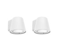 Forlight Cone - 2 Apliques de Pared Exterior de 1 Foco GU10 con IP44 de Color Blanco