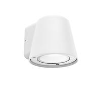 FORLIGHT CONE Aplique de Pared para Exterior IP54 con Foco Orientable. Iluminación de Fachada, Terraza o Jardín. Aplique para Bombilla GU10 de Diseño Minimalista y Moderno en Aluminio. Color Blanco