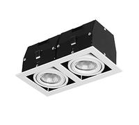 FORLIGHT Downlight Cardan Doble GU10/G5.3 100W - Iluminación Interior Ajustable, IP23, Blanco, Ideal para Hogar y Oficina, Diseño Moderno y Eficiente Energéticamente