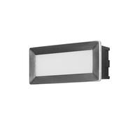 FORLIGHT Empotrable de Pared LED para Jardín y Terraza, Luz Neutra 4000K, Acero Inoxidable, Rectangular 205mm, Iluminación Exterior Eficiente y Duradera