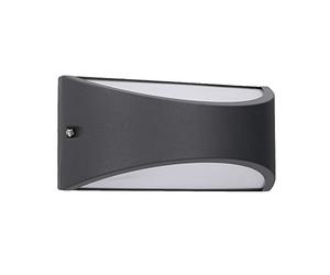 FORLIGHT Kapa - Aplique de pared LED Up Down Urban Grey IP54 8.7W 4000K 444lm