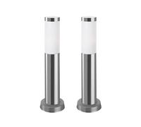 FORLIGHT Koral (2uds) Baliza Exterior para Jardín Resistente al Agua IP55. Poste de Luz para Sendero y Camino. Lámpara Bolardo de Acero Inoxidable 23W. Farolillo Moderno Zonas de Paso