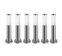FORLIGHT Koral (6uds) Baliza Exterior para Jardín Resistente al Agua IP55. Poste de Luz para Sendero y Camino. Lámpara Bolardo de Acero Inoxidable 23W. Farolillo Moderno Zonas de Paso