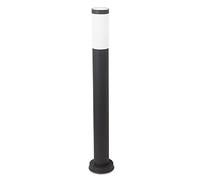 FORLIGHT Koral Baliza Exterior para Jardín Resistente al Agua IP55. Poste de Luz para Sendero y Camino. Lámpara Bolardo de Acero Inoxidable Gris Urbano 23W. Farolillo Moderno Zonas de Paso