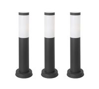 FORLIGHT KORAL Baliza Exterior para Jardín Resistente Al Agua IP55 | Poste de Luz para Sendero y Camino | Lámpara Bolardo de Acero Inoxidable | 23W | Farolillo Moderno | Acabado Antracita o Inox
