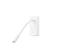 FORLIGHT Luz de Lectura LED para Dormitorio - Aplique de Pared con Luz Cálida 3000K, Ideal para Cabecero de Cama, Diseño Blanco Elegante, Interruptor Integrado