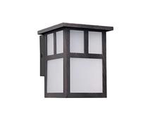 FORLIGHT Osaka Aplique de Pared Exterior Rústico de Estilo Japonés. Farol de Pared para Bombilla E27. Lámpara de Pared para Jardín y Terraza IP23. Marrón Óxido