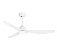 Forlight - Ventilador de techo CERO, Ø1320mm, motor DC silencioso, 30W + 20W LED, LED integrado, temperatura de color (CCT) ajustable, 3000K - 4000K - 5000K, 6 velocidades, color blanco