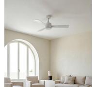 Forlight - Ventilador de techo CERO, motor DC silencioso, LEDs integradas, 6 velocidades, incluye mando a distancia, color blanco, modo verano/invierno