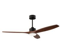 Forlight - Ventilador de techo Stem Evo, Ø1320mm, motor DC silencioso, 30W + 20W LED, LED integrado, temperatura de color ajustable (CCT): 3000K - 4000K - 5000K, regulable, color , aspas de madera osc