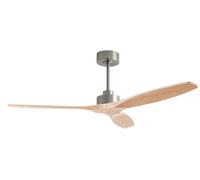 Forlight - Ventilador de techo Stem Evo, Ø1320mm, motor DC silencioso, 30W, 6 velocidades, incluye mando a distancia, para espacios de 20-32 m², color madera clara, aspas de madera clara, modo verano/