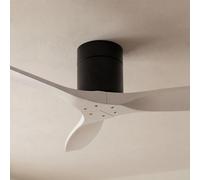 Forlight - Ventilador de techo Stem Evo, Ø1320mm, motor DC silencioso, 30W, 6 velocidades, incluye mando a distancia, para espacios de 20-32 m², color , aspas blancas, con modo verano/invierno