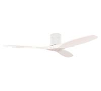 Forlight - Ventilador de techo Stem Evo, Ø1320mm, motor DC silencioso, 30W, 6 velocidades, incluye mando a distancia, para espacios de 20-32 m², color blanco, aspas blancas, con modo verano/invierno