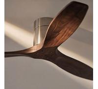 Forlight - Ventilador de techo Stem Evo, Ø1320mm, motor DC silencioso, 30W, 6 velocidades, incluye mando a distancia, para espacios de 20-32 m², con modo verano/invierno, aspas negras