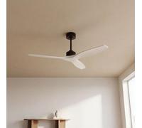 Forlight - Ventilador de techo Stem Evo, Ø1320mm, motor DC silencioso, 30W, 6 velocidades, incluye mando a distancia, para espacios de 20-32 m², color , aspas blancas, con modo verano/invierno