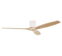 Forlight - Ventilador de techo Stem Evo, Ø1320mm, motor DC silencioso, 30W, 6 velocidades, incluye mando a distancia, para espacios de 20-32 m², color madera clara, aspas de madera clara, modo verano/