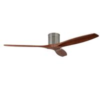 Forlight - Ventilador de techo Stem Evo, diámetro 1320 mm, motor DC silencioso, 30W, 6 velocidades, incluye mando a distancia, para espacios de 20-32 m², color madera oscura, aspas de madera oscura, c