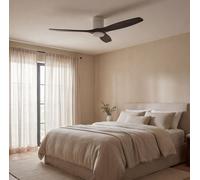 Forlight - Ventilador de techo Stem Evo, diámetro 1320mm, motor DC silencioso, 30W + 20W LED, LED integrado, temperatura de color ajustable (CCT): 3000K - 4000K - 5000K, regulable, color blanco, aspas