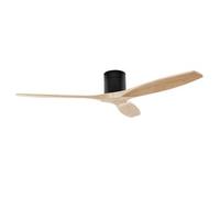 Forlight - Ventilador Stem Evo Ø1320mm Tube Acero Negro Palas Madera Clara