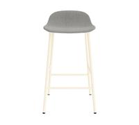 Form Taburete de Bar 65 cm Tapizado Grupo 2 Crema/ Acero