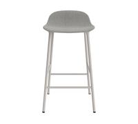 Form Taburete de Bar 65 cm Tapizado Grupo 2 Gris Cálido/Acero