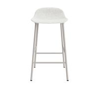 Form Taburete de Bar 65 cm Tapizado Grupo 5 Gris Cálido/Acero