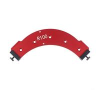 Formold redondo para carpintería para redondeo de esquinas exteriores interiores | Plantilla de aleación de aluminio con radios R100|R300 para recorte de armarios | Rojo (R150)