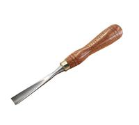 Formón de gubia recta para tallar Faithfull, 16 mm (5/8") | Gubia recta, hoja acero pulido, mango nogal FSC®, espiga profunda, virola hierro; para vaciado y tallado