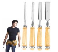 Formones para Carpintería Juego de 4 Piezas Ergonomico