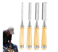 Formones para Carpintería Juego de 4 Piezas Ergonomico | Herramientas de Carpintería Accesorios Para Carpintería, Fabricación De Muebles, Restauración, Mejoras Para El Hogar Y