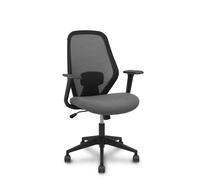 FORÖL Ergo529 Silla de oficina con mecanismo basculante, gris y negro