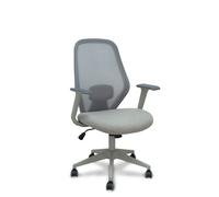 FORÖL Ergo529 Silla de Oficina Ergonómica Gris con Respaldo de Malla y Mecanismo Basculante