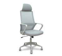 FORÖL Pro534 Silla de Oficina Gris con Mecanismo Basculante y Respaldo de Malla