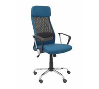 FORÖL Silla Esteras con Mecanismo Basculante, Asiento Turquesa y Respaldo de Malla Negro