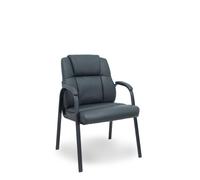FORÖL Silla Opti543 en Similpiel Negro con Brazos Fijos