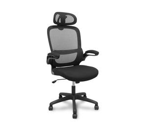 FORÖL Silla Pro525 con mecanismo Basculante, Brazos Abatibles y Cabecero 2D en Negro