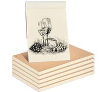 FOROREH Bloc de Notas A6 de 6 Piezas, Cuadernos de Cubierta Kraft para Planificadores, Mini Cuaderno de Bocetos 80g /m2, Adecuado para Escritura Escolar, 60 Hojas/120 Páginas para Cada Cuaderno