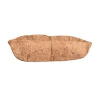 Forro de fibra de coco natural para colgar, forma de media luna montado en la pared, tapete de repuesto redondo para macetas de flores, decoración de jardín (61 cm)