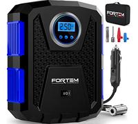 FORTEM Inflador Hinchador Ruedas Coche, Compresor Aire Eléctrico Portátil | Manómetro Digital, Autobombeo, Parada Automática, Para Coche, Bicicleta y Moto, Bolsa Incluida