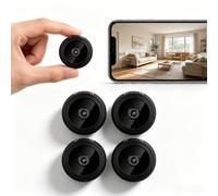 FORTMATE Mini cámaras ocultas, 4 unidades, 1080P HD WiFi cámara de seguridad para vigilancia de bebé, mascota, niñera, cámara espía para el hogar, interior y exterior, monitoreo remoto con aplicación