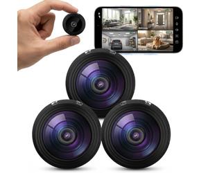FORTMATE Mini cámaras ocultas, paquete de 3, 1080P HD WiFi cámara de seguridad para el hogar, interior y exterior, cámara espía con gran angular de 150°, visión remota para vigilancia de bebés y