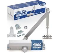 FORTSTRONG Cierrapuertas comercial resistente (plateado) - Cierrapuertas automático - Cierrapuertas hidráulico grado 1 ADA con certificación comercial - FS-7600