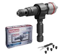 Fortum Accesorio para Remachadora para Taladro y Atornillador | Herramienta de Remachado para Aluminio, Acero y Acero Inoxidable | Adaptador para Remaches de 2,4-6,4 mm | Pistola de Remaches Adaptador