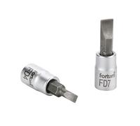 FORTUM Destornillador plano con cabeza de cabeza plana, 7 mm, L 37 mm