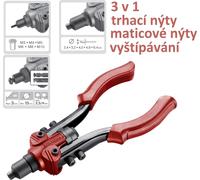 FORTUM Juego de remaches combinados 3 en 1: remaches para tuercas, remaches ciegos y remaches de ruptura, tamaños M3-M10, 2,4-6,4 mm, referencia 4770638
