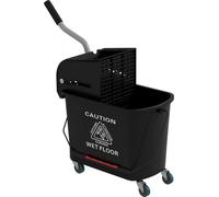 Fortuna Lai: Carro de limpieza, cubo de fregado, cubo de 20 litros, carro de limpieza con exprimidor, 2 compartimentos, color