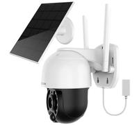 Foscam Cámara seguridad B4 IP exterior 4MP (2560x1440) Wi‑Fi panel solar batería blanca