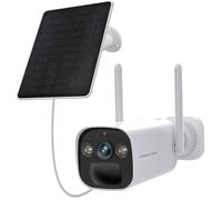 Foscam BP4 - Cámara de vigilancia inalámbrica (2K, 4 MP, con Panel Solar de Alta udio bidireccional, visión Nocturna en Color, IP66, Resistente al Agua)