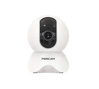 Foscam Cámara para el Interior motorizada IP X5 - WiFi, Alta definición 5 MP con detección de Movimiento Inteligente - Vista 350°, día y Noche - Infrarrojos de 8 m - Alexa & Google Assistant - Blanco